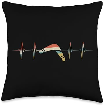 Check out my Boomerang Throwing Shirts Boomerang Heartbeat Retro ECG EKG Throw Pillow, 16x16, Multicolor