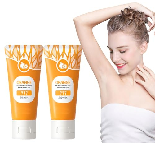 Avancé Gommage Visage & Corps,Gel Exfoliant à L'orange pour la Peau du Visage et du Corps,Exfoliant Hydratant pour le Visage,Nettoyage en Profondeur,Cadeau de la Fête des Mères (2PCS)