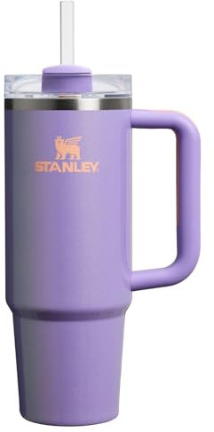 Stanley Quencher H2.0 Tumbler with Handle and Straw 30 oz | Flowstate 3-Position Lid | Cup Holder Compatible for Travel | Insulated Stainless Steel Cup | BPA-Free | Periwinkle Shimmer