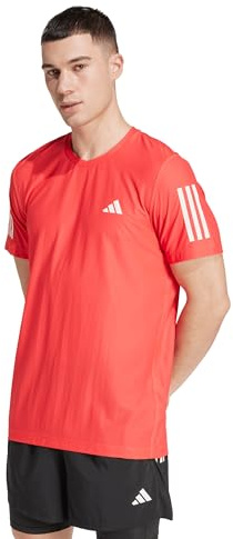 adidas Men's Own The Run Tee, semi Lucid red, L