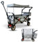 FROSAL Bollerwagen Leo Silbergrau Soft inkl. Regenverdeck Regenschutz Kinder faltbar Handwagen