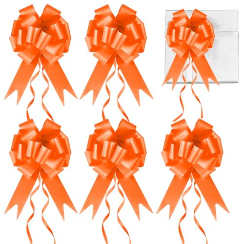 Prmape 30 pz Fiocco Regalo Arancione Decorazione Matrimoniale Auto DIY