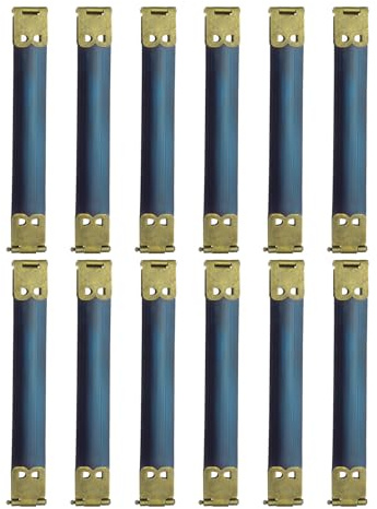 QUARKZMAN 12Pcs Marco Flexible Interno de Metal, 10cm/3.9 Marco de Monedero con Cierre de Beso, Bisagras para Bolso, Clip para Cartera, Manualidad, Costura, Fabricación de Monederos, Bronce