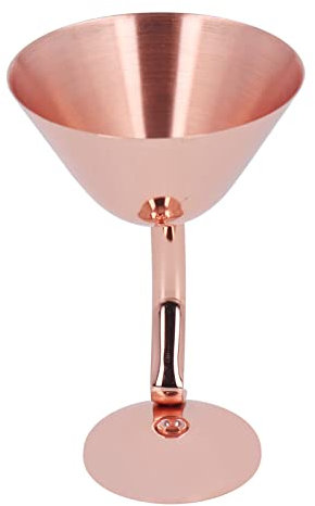 NOENNULL Bicchiere da cocktail Martini da 150 ml, in acciaio inox, placcato in rame, accessorio da bar (oro rosa)