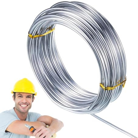 2mm Aluminum Craft Wire - Sculpting Wire For Clay | Silver Wire For Jewellery Making | Bendable Aluminum Wire | Aluminum Craft Wire For Wreath Making, Sculpting, Modelling | Beading Supplies