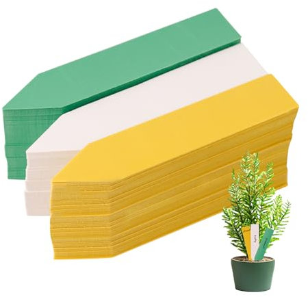 BigKego Lot de 300 étiquettes pour plantes en plastique - Résistantes aux intempéries - Étiquettes de jardin - Étiquettes pour plantes - Étiquettes pour écrire sur des herbes et légumes - 3 couleurs