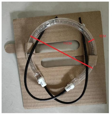 Parti del forno 220V 1000W Tubo riscaldante alogeno rotondo 11CM Diametro 1cm distintivo