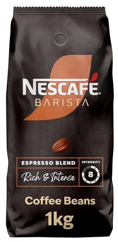 NESCAFÉ BARISTA Espresso Blend Coffee Beans, Medium Roast, 8/10 Intensity, 1kg