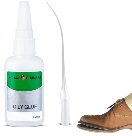 DULZEN 50g Colla per Scarpe Colla per Pelle Trasparente Adesivo per Scarpe Forte Colla Super Universale Colla per Forte Oleosa Adesivo Forte per Ceramica, Legno, Pelle, Gioielli e Scarpe