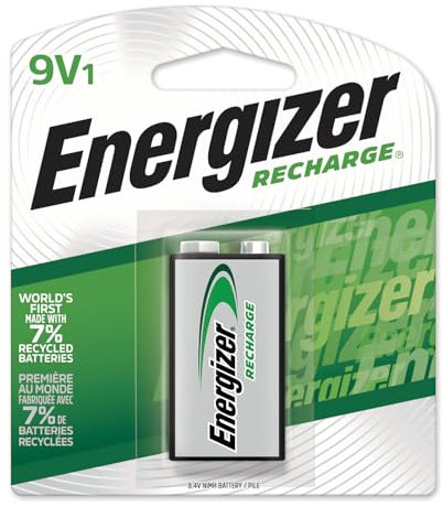 Energizer Rechargeable 9V Battery, NiMH, 175 mAh, 1 Count