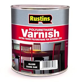 RUSTINS POGD500 Polyurethane Varnish, Dark Oak Gloss, 500ml