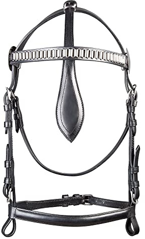 PFIFF Standard Driving Bridle Without Blinders, Black, Shetty