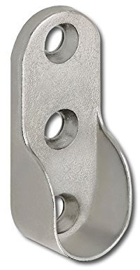 1 Paar Wandhalterung Kleiderstange Schrankrohr Ovalrohr verchromt