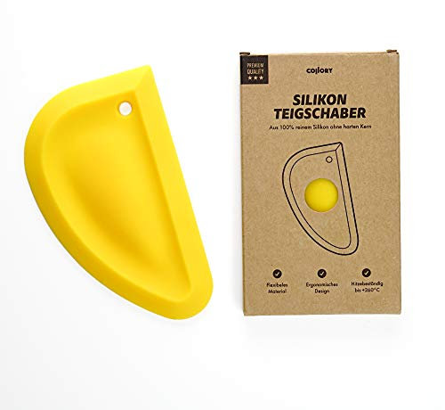 Collory® Silikon Küchen Schaber weich, ergonomischer Schüsselschaber für Flüssigkeiten, Flexibel und weich ohne harten Kern, antihaftbeschichtet und Hitzebeständig, BPA-frei und lebensmittelecht