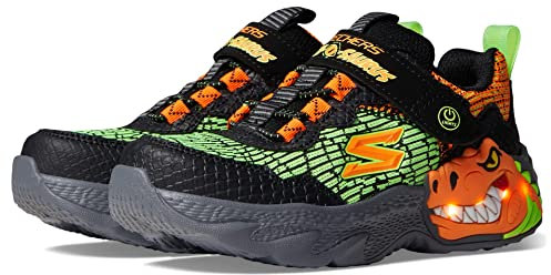 Skechers 400615l Bkor Sneaker, Schwarz, Synthetik, Orange, Grün, 36.5 EU