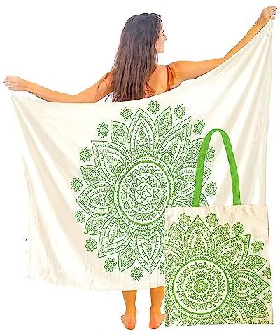 Mandala Life ART Pareo azul para mujer, pareo, bikini, toalla de playa, falda envolvente, tapiz, pañuelo envolvente, bufanda, pañuelo para el cuello, rayón de alta calidad, suave y ligero, Mandala