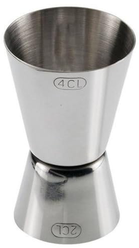 MAQA Misurino cocktail in acciaio 8 cm, dosatore per cocktail doppio 20/40 ml, jigger cocktail per barman