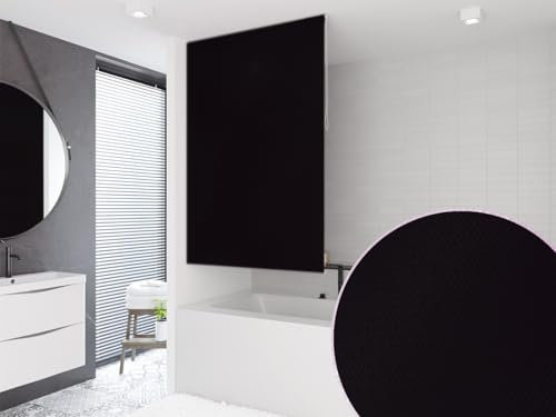probath Basic DUSCHROLLO PEVA 140x240 cm Uni SCHWARZ! Shower Rollo Curtain!