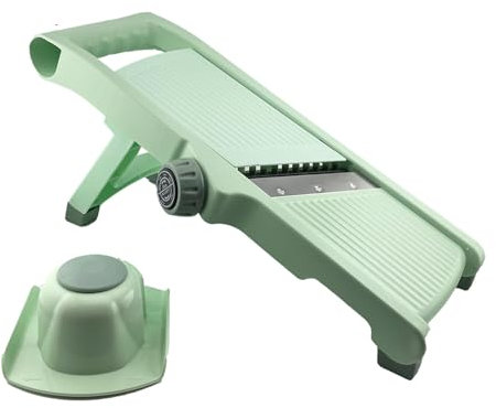 WUETOAYA Adjustable Safe Mandoline Slicer for Kitchen, Stainless Steel Multifunction Vegetable & Fruit Cutter, Onion Potato Tomato Cabbage Apple Lemon Slicer Cutter, Multipurpose Veggie Slicer.
