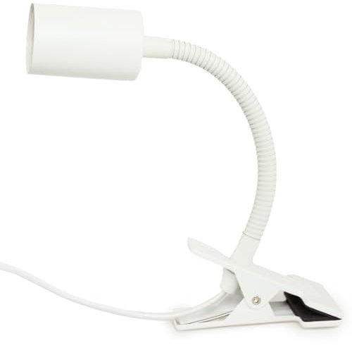 Pianta Pflanzenlampe Clip-On Fassung – 360° Schwanenhals, stabiler Clip für Pflanzenbeleuchtung. Mit Regalhalterung, Tischstecker, LED Clip-On. Perfekt für Schreibtische, Regale & Zimmerpflanzen.