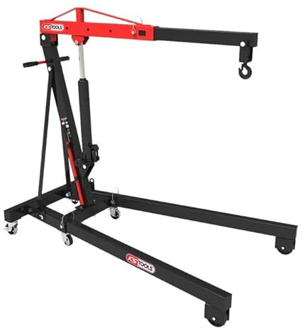 KS TOOLS - 162.0020 - Grue Mobile d'atelier - Grue d'atelier Pliante - Chevre de Levage Mobile 2 tonnes - Grue Facilement transportable
