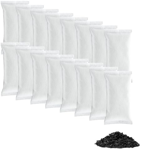 KaiCarnte 16 Pack Shoe Deodorizer Bags,Activated Charcoal Odor Absorber,Closet Deodorizer Odor Eliminator For Strong Odor,Shoe Smell Remover