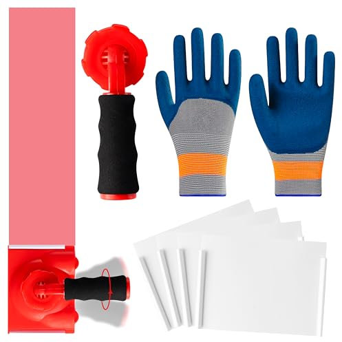 GoaePode Outil de coupe de peinture avec poignée – 4 coussinets et gants remplaçables, tête rotative à 360° pour les coins, brosse à bordure extensible, kit d'outils de coupe de peinture au latex pour