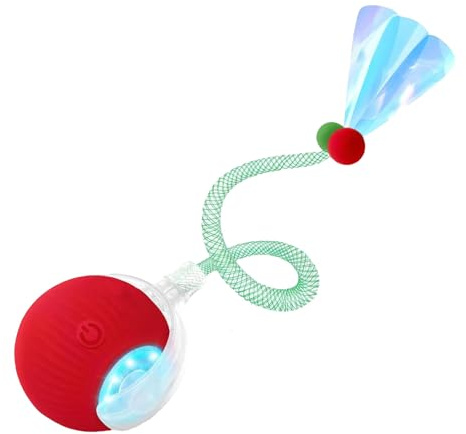 Giocattolo a palla per gatto, giocattolo per gattini intelligente automatico con rete elastica, accessorio per animali domestici per allenamento movimento stimolazione mentale gioco da pavimento casa