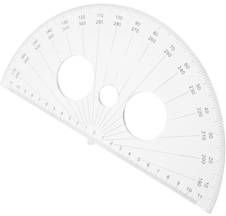POPETPOP Semicircle Protractor for Students 180 Degree Angle Measuring Tool Small Half Circle Measuring Ruler for School Geometry and Technical Drawing