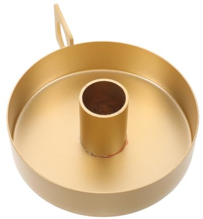 FESTFENDS Antik Vintage Ljusstake i med Handtag Robust Guldfärgad Metall Ljushållare för Kronljus Elegant Europeisk Retrostil för Bröllop Matsal och Heminredning