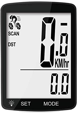 Nellvita Wireless Bike Computer, 20 Multi-Functions, Real Waterproof Bicycle Speedometer, Cycling Odometer with 3'' Large LCD Display(Simple to Read), Easy to Use