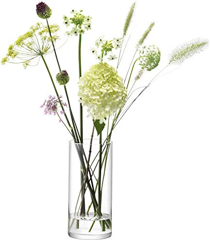 LSA International Column Vase H28 x Ø13cm Clear| 1 Unit | Mouthblown & Handmade Glass | CO21