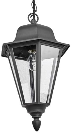 Lindby Ceiling Light Outdoor Edana dimmable (Modern) in Black Made of Aluminium (1 Light Source, E27) from Pendant Lighting Outdoor