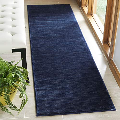 SAFAVIEH Vision Collection Runner Rug - 2'2 x 6', Navy, Modern Ombre Design, Non-Shedding & Easy to Clean, Ideal for Entryway, Foyer, Bedroom (VSN606N)