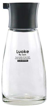 Cabilock Glass Soy Sauce Bottle 250Ml Clear Seasoning Dispenser with No Drip Spout for Kitchen and Dining Use