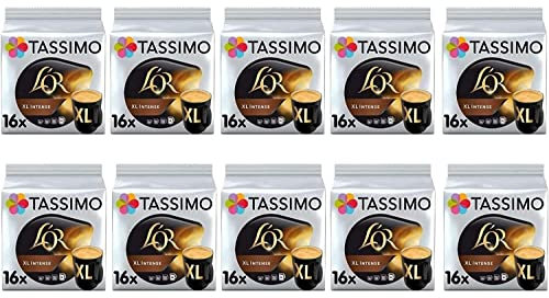TASSIMO L'OR XL Intense Coffee Capsules Refills T-Discs Pods 10 Pack, 160 Drinks
