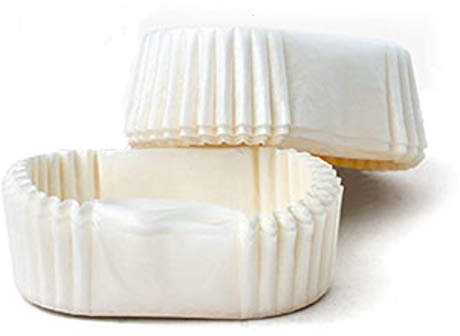 20 Pirottini BABA' in carta forno, resistente Fino a 220°C - 75x40xh25mm - BIANCO - pirottino rettngolare decorazione decorativi per cioccolatini, DOLCI, dolcetti - ideale per pasqua, natale festa