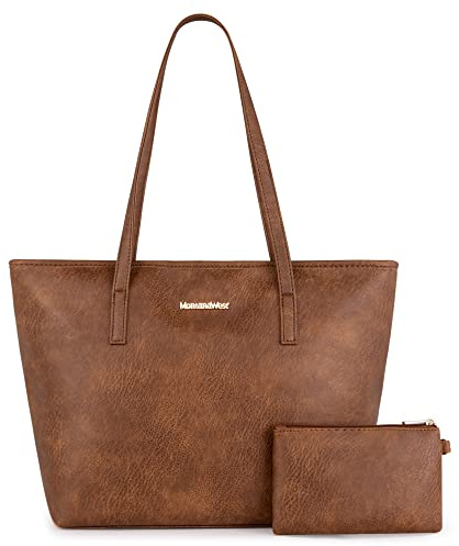 Montana West Tote Bags Large Leather Purses and Handbags for Women Top Handle Shoulder Satchel Hobo Bags MWC-028BR