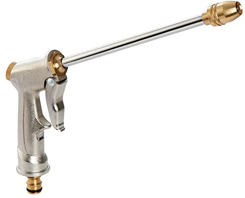 eROOSY Pistola rociadora de manguera de jardín con boquilla de latón completa, pistola rociadora de alta presión para lavado de automóviles, riego de césped, trabajos de jardinería y limpieza