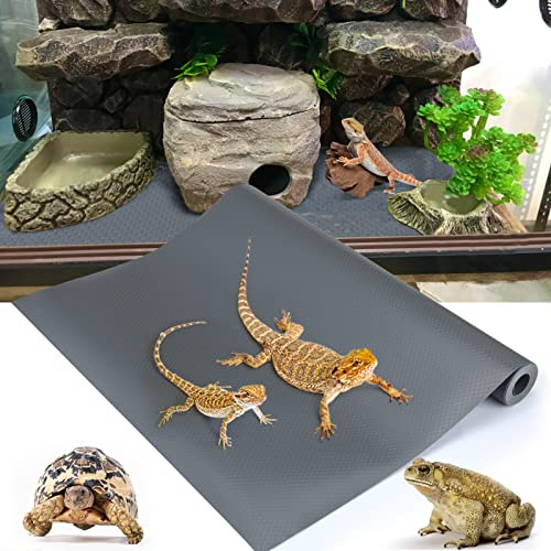 Vodolo Accessoires pour aquarium Dragon barbu - Substrat pour terrarium - Pour lézard, igane, serpent, tortue - Non adhésif - 299,7 cm