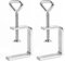 2PCS Pinces en C en Acier Inoxydable C Pince à Vis Pince de Fixation Pince de Support Pince de Serrage Pince de Serrage Pince en C Ouvertures de Mâchoires Réglables pour Travail du Bois, Soudage
