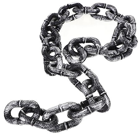 DEARMAMY Halloween Decorative Chain Halloween Plastic Chain Halloween Costume Party Chain Halloween Fake Chains Plastic Barrier Chains Performance Stage Props Costume Accessory