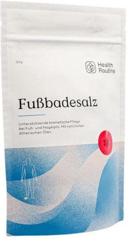 Health Routine Natürliches Fußbadesalz mit Teebaumöl – Für Pflege und Hygiene der Füße, gegen Fußpilz und Nagelpilz, mit 100% natürlichen Wirkstoffen