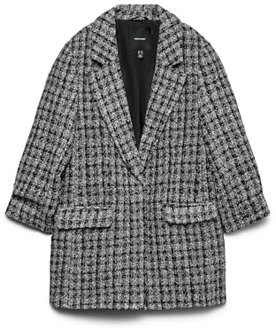 VERO MODA Vmfrida 3/4 Regular Blazer Noos, Negro, 42