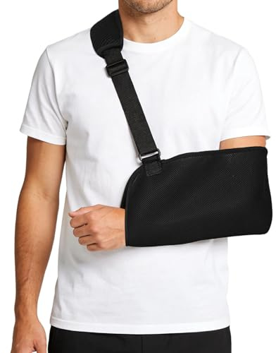 CERCTLA Tutore Braccio, Reggibraccio Per Braccio Destro Sinistro, Regolabile Immobilizzatore per Spalla in Rete, Con un Cuscinetto per Collo in Schiuma