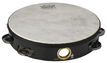 Remo Fiberskyn Tambourine - Quadura Black, 8