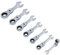 Imperial SAE AF Stubby Flexi Headed Ratchet Spanners Spanner 5/16” – 3/4 7pc