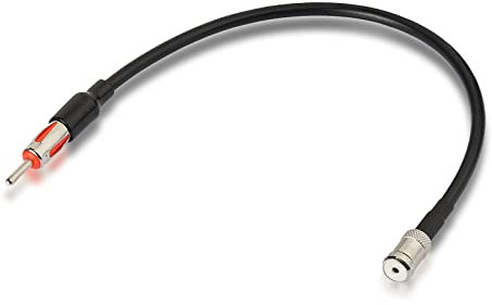 Bingfu Universal Vehicle Car Stereo FM AM Antenna Adapter Cable ISO to DIN Connector Cable 30cm for Volkswagen VW Skoda Vehicle Car Audio HD Radio Head Unit Stereo CD Media Receiver