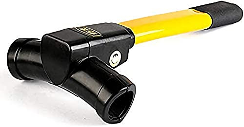 Vzer Universal Sicherheit Anti Diebstahl Roll-Heavy Duty KFZ LENKRADSCHLOSS mit Fensterhammer und 3 Schlüsseln