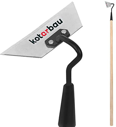KOTARBAU® Azada Trapezoidal 160 x 60 mm con Mango 95 cm - Azada para Quitar Malas Hierbas Azadas para el Huerto Azada Jardin Azada Mango Largo Azada Jardineria